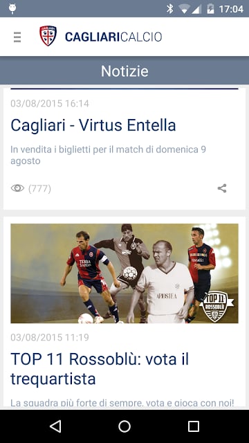 Cagliari Calcio截图2