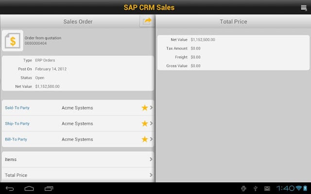 SAP CRM Sales截图3