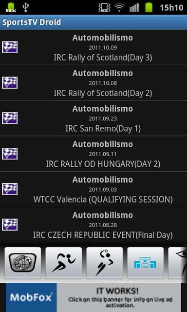 Sports TV Droid截图2