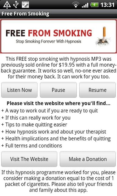 Free From Smoking - Hypnosis截图1
