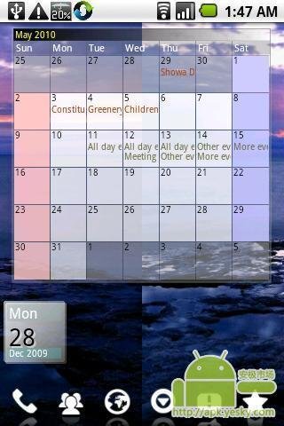 Calendar Pad for Android 1.5截图4