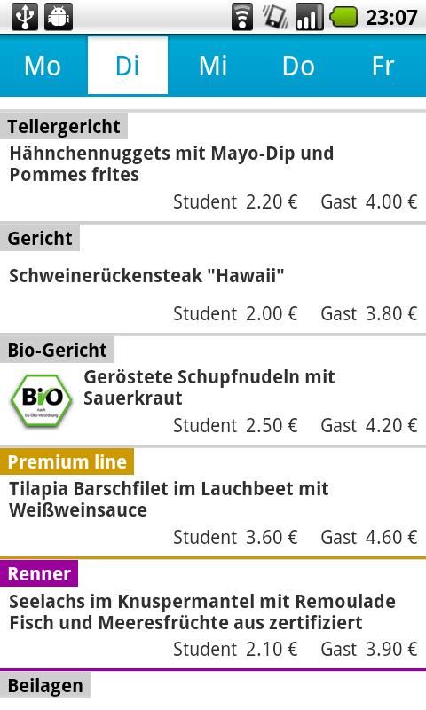 Mensa Studentenwerk Stuttgart截图2