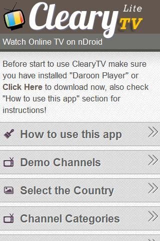 ClearyTv Lite -Watch TV截图1
