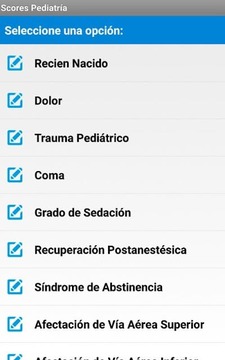 Scores Pediatr&iacute;a截图