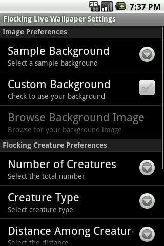 Flocking Live Wallpaper Free截图2