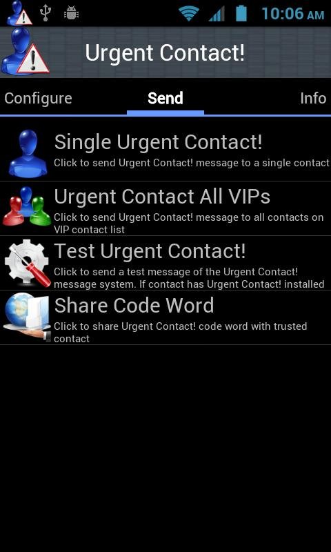 Urgent Contact! lite截图4