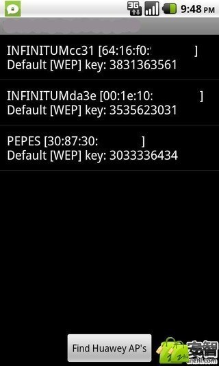 HHG5XX default WEP key scanner FREE截图1