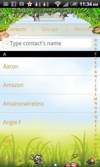 GO SMS PRO CUTE MONKEY THEME截图6