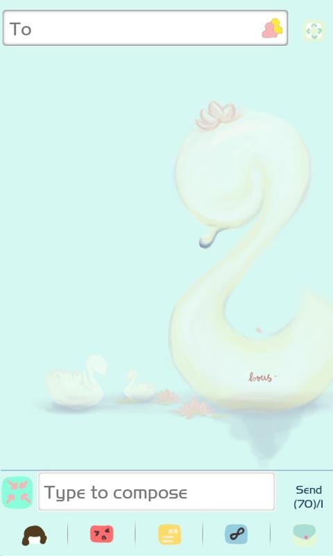 ZLOTUS swan GO SMS Theme截图1