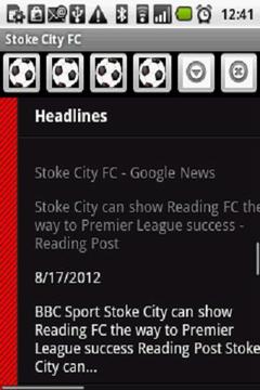 Stoke City FC News 2012截图