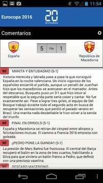 F&uacute;tbol 20minutos Resultados截图