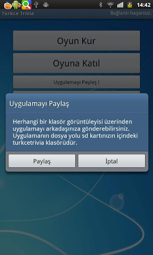 Turkce Trivia Oyunu Bluetooth截图3