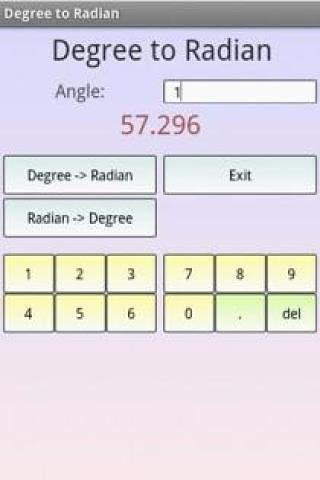 Degree to Radian截图2