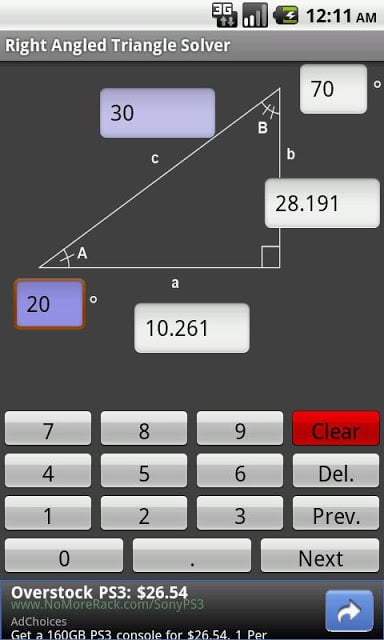 Right Angle Triangle Solver截图2