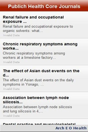 Public Health Core Journals截图4