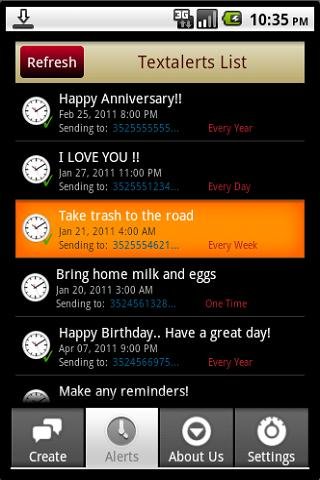 Textalert Free - SMS Reminder截图2