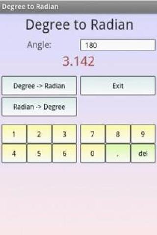 Degree to Radian截图1