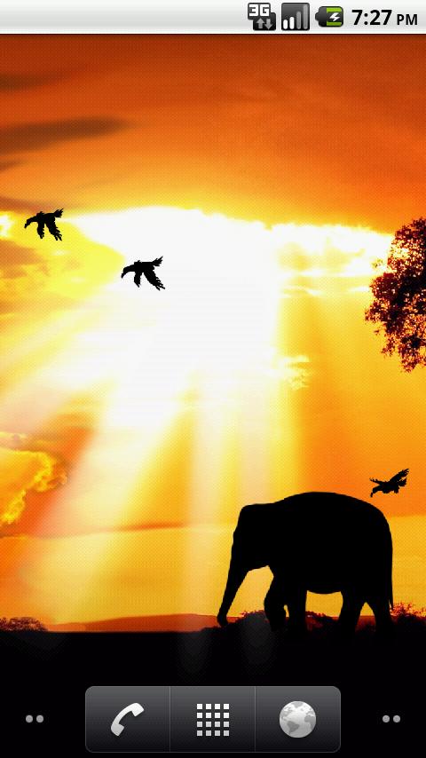 African Sunset Live Wallpaper截图1