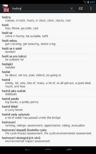 Czech-English offline dict.截图1