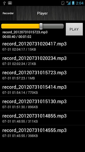 Android MP3 Sound Recorder 1.1截图1
