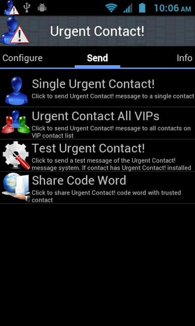 Urgent Contact! lite截图1