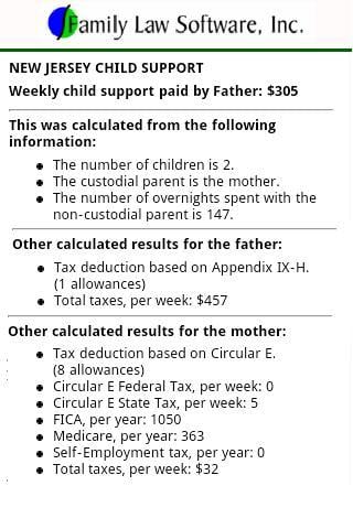 NJ Child Support Calculator截图4