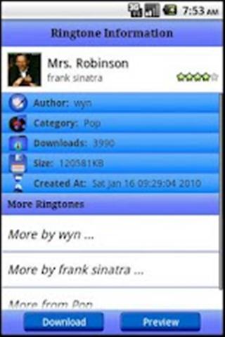 Frank Sinatra 铃声 Frank Sinatra Ringtone截图1