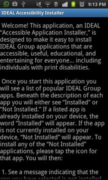 IDEAL Accessible App Installer截图
