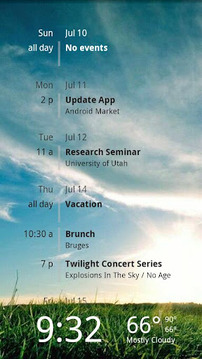 Lockscreen Agenda Free截图