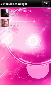 Pink ICS Bubblegum GO SMS截图