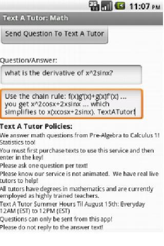 Text A Tutor - Live Math Help截图2