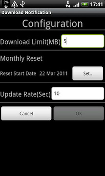 Download Limit Notification截图