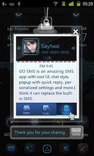 GO SMS Pro IDCard Popup Theme截图1