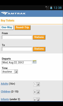 Amtrak mobile launcher截图