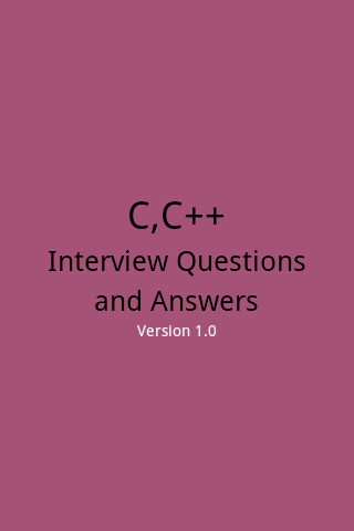 C Cplus Interview Qst and Ans截图1