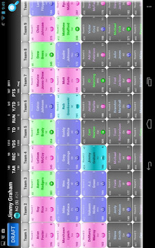 Fantasy Football Draft Grid截图