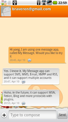 My Message 2011 Orange Theme截图1