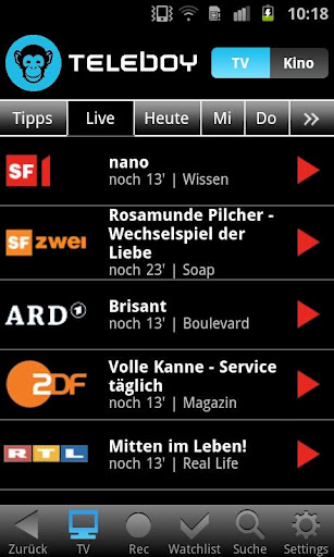 Teleboy TV (f&uuml;r Smartphones)截图4