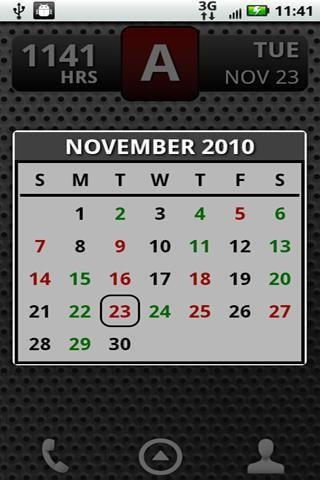 FD Shift Calendar Widget截图3