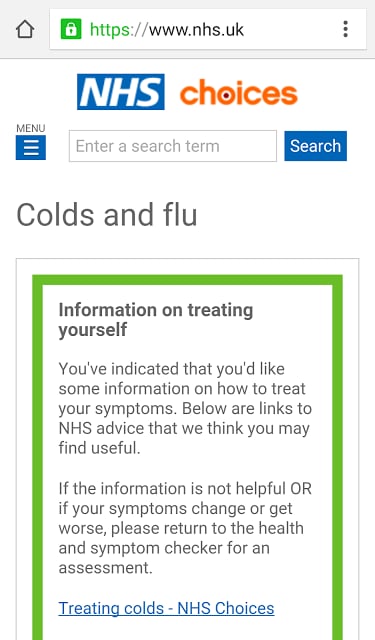 NHS Health and Symptom checker截图1