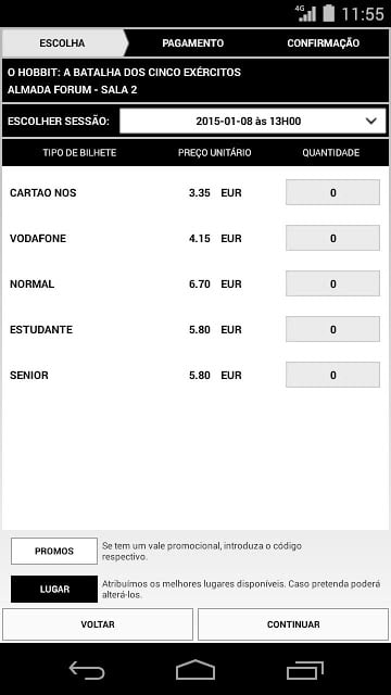 m.Ticket Cinemas NOS截图6