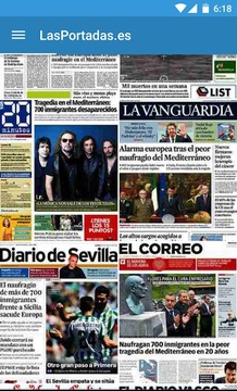 Spanish Newspaper Front Pages截图