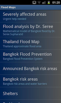 Thailand Flood Maps 2011截图