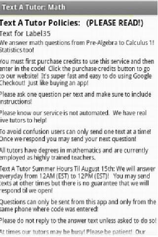 Text A Tutor - Live Math Help截图3
