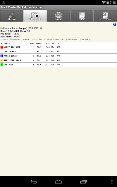 TrackMaster Pocket Handicapper截图5