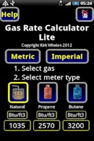 气体流量计算器 GAS RATE &amp;COST CALCULATOR LITE截图6