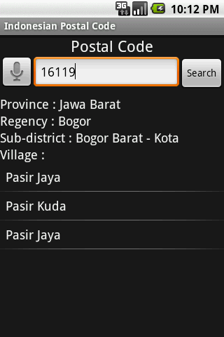 Indonesian Postal Code截图2