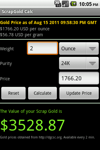 Scrap Gold Calculator截图1