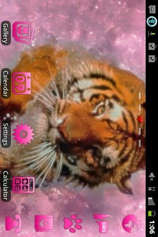 Pink Tiger Theme GO Launcher截图1