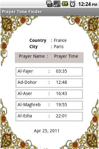 Prayer Time Finder截图3